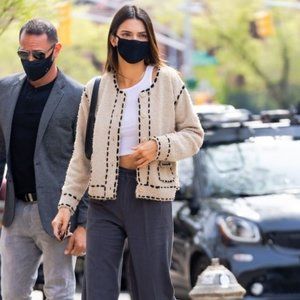 TheOpen Product Soft Stitch Cardigan style worn by Kendall Jenner